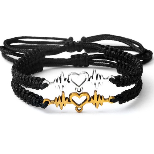 Lucky Fashion Jewelry Heartbeeat Couple Bracelets